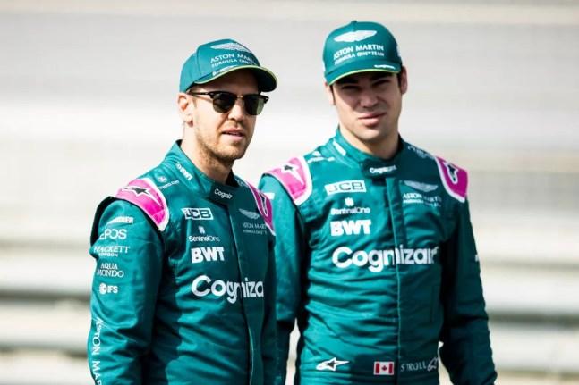 Sebastian Vettel e Lance Stroll formarão dupla da Aston Martin na temporada 2021 da F1 — Foto:  Mark Thompson/Getty Images