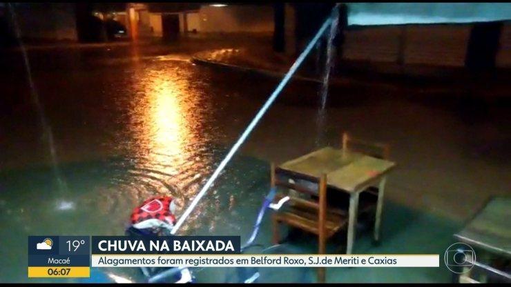 Chuva forte na Baixada Fluminense