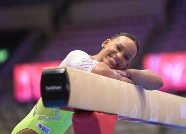 Rebeca Andrade no Mundial de ginástica do Japão — Foto: FIG