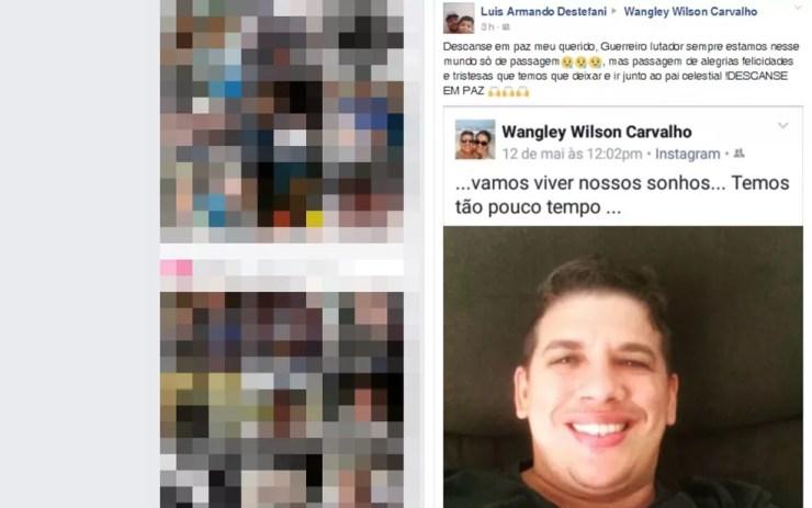 Amigos lamentaram a morte do estudante nas redes sociais (Foto: Reprodução/Facebook)
