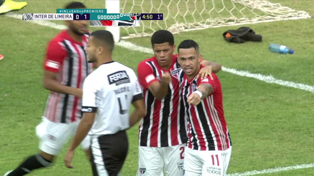 Gabriel Sara, em Inter de Limeira 0 x 4 São Paulo