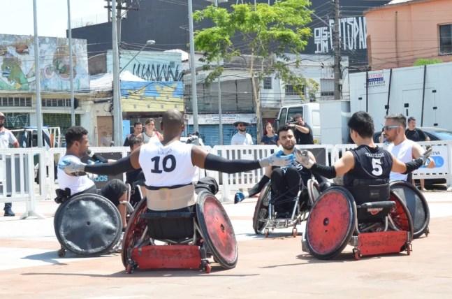 Torneio de basquete para cadeirantes durante edição da Vira Esportiva — Foto: Divulgação/Secretaria Municipal de Esportes e Lazer
