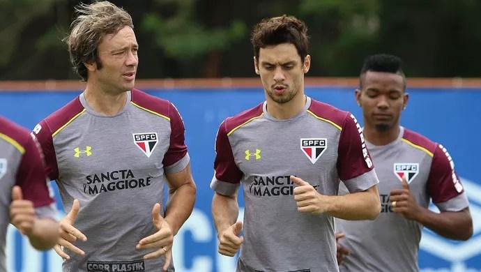 Lugano e Rodrigo Caio treinam no São Paulo (Foto: Site Oficial )