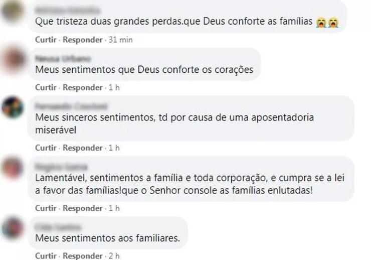 Internautas comentam sobre morte de PMs aposentados na região de Jundiaí — Foto: Reprodução/ Facebook