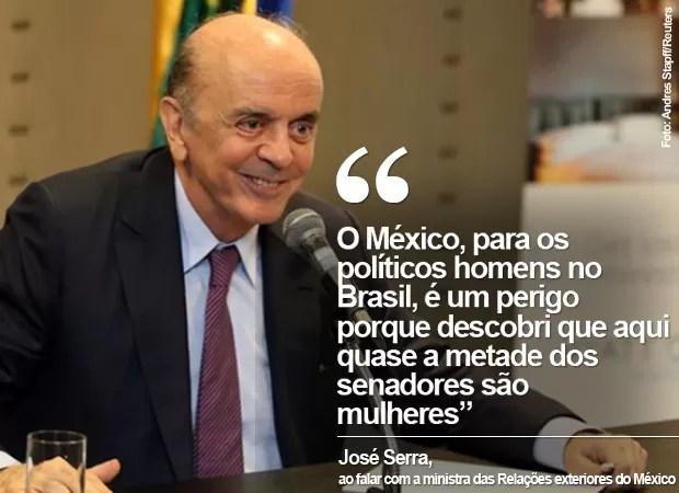 CARD: Ministro das Relações Exteriores, José Serra (Foto: Card/G1)