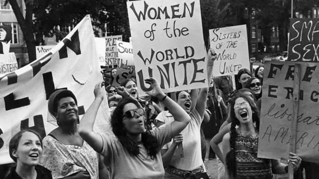 Manifestação do movimento pelos direitos das mulheres em Washington em 1970 — Foto: Don Carl Steffen/ Gamma-Rapho via Getty Images