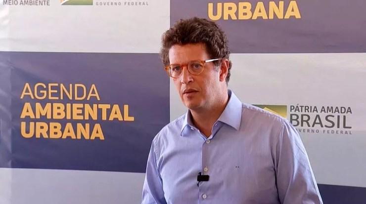 O ex-ministro do Meio Ambiente, Ricardo Salles — Foto: Reprodução/TV TEM