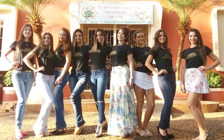 Parte das candidatas que concorrem ao título de Miss Rio Preto 2017 (Foto: Divulgação)