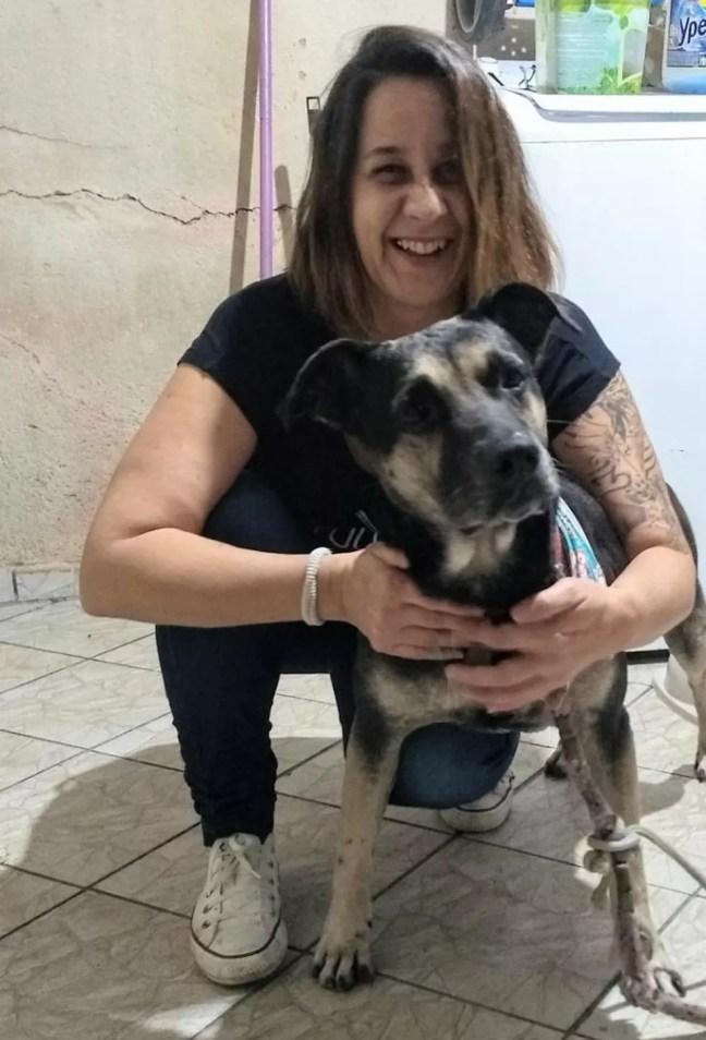 Helen resgatou Mailon junto com uma amiga, após descobrir que ele estava morando na rua — Foto: Arquivo Pessoal/Helen Baum 