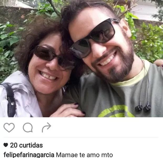 Felipe fazia declações de afeto à mãe constantemente nas redes sociais (Foto: Reprodução/Instagram)