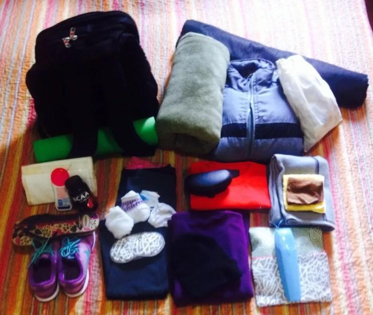 Mochileira levará menos de 30 peças de roupas para sua viagem pela América do Sul a pé (Foto: Arquivo Pessoal)