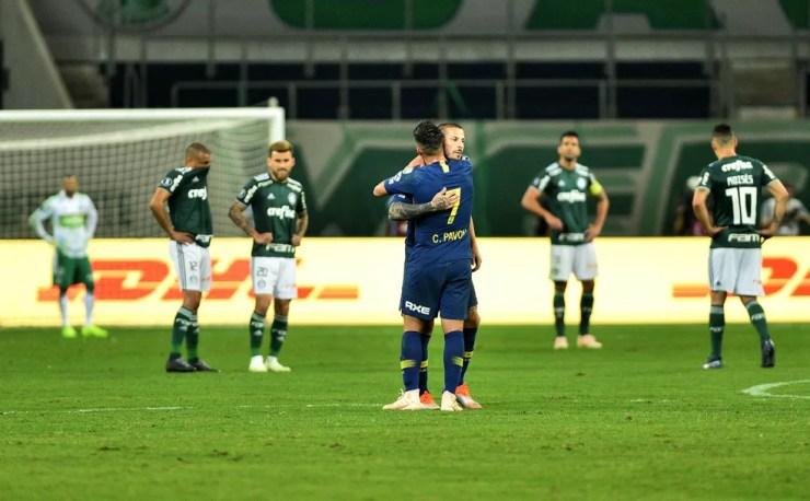 Benedetto fez gols decisivos e ajudou Boca Juniors a eliminar Palmeiras — Foto: Marcos Ribolli