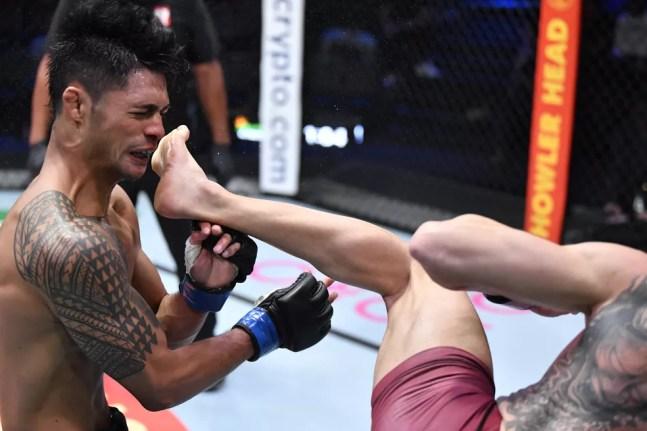 Jonas Bilharinho venceu Canaan Kawaihae no Contender Series — Foto: Chris Unger/Zuffa LLC