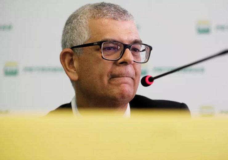 Ivan Monteiro, presidente da Petrobras, durante coletiva  — Foto: Nacho Doce/Reuters