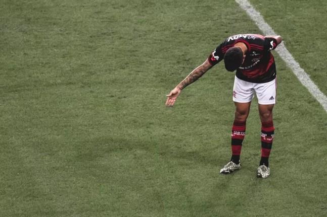 Pedro comemora gol pelo Flamengo — Foto: Pedro Martins / Foto FC