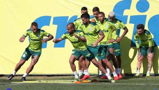 Treino do Palmeiras na Academia de Futebol — Foto: Cesar Greco / Ag. Palmeiras