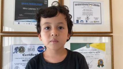 Brasileiro de 5 anos é o mais jovem do mundo a descobrir asteroide