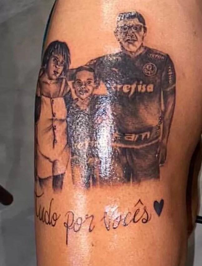 Tatuagem de Danilo, volante do Palmeiras — Foto: Arquivo pessoal