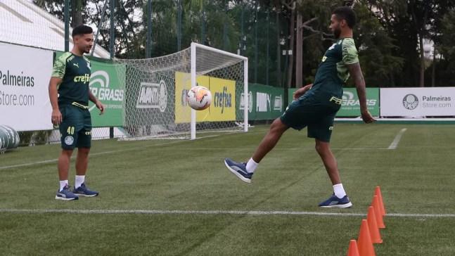 Alan e Wesley se recuperam no Palmeiras — Foto: Cesar Greco / Ag. Palmeiras