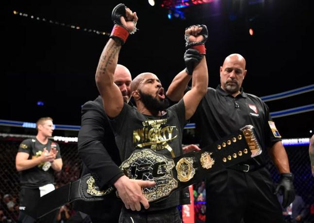 Demetrious Johnson defendeu o cinturão do UFC 11 vezes consecutivas — Foto: Getty Images