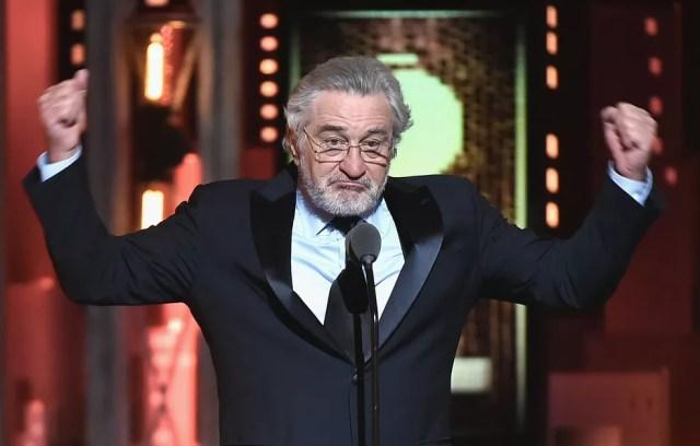Robert De Niro pouco após dizer 'F***-se Trump' no palco do Tony Awards 2018 — Foto: Theo Wargo/Getty Images North America/AFP