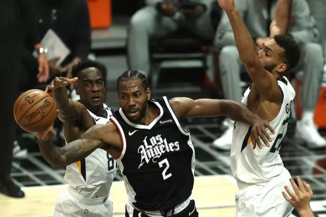 Kawhi Leonard Los Angeles Clippers x Utah Jazz NBA — Foto: Sean M. Haffey/Getty Images