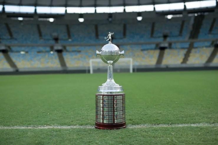 Palmeiras e Santos disputam a final da Libertadores no Maracanã, no sábado — Foto: Divulgação/Twitter Conmebol