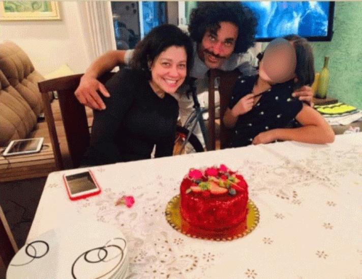 Tatiane Benfati, NegoVila e a filha dele — Foto: Divulgação/Arquivo pessoal