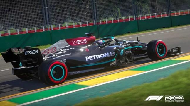 F1 2021: carro da Mercedes no game — Foto: Divulgação