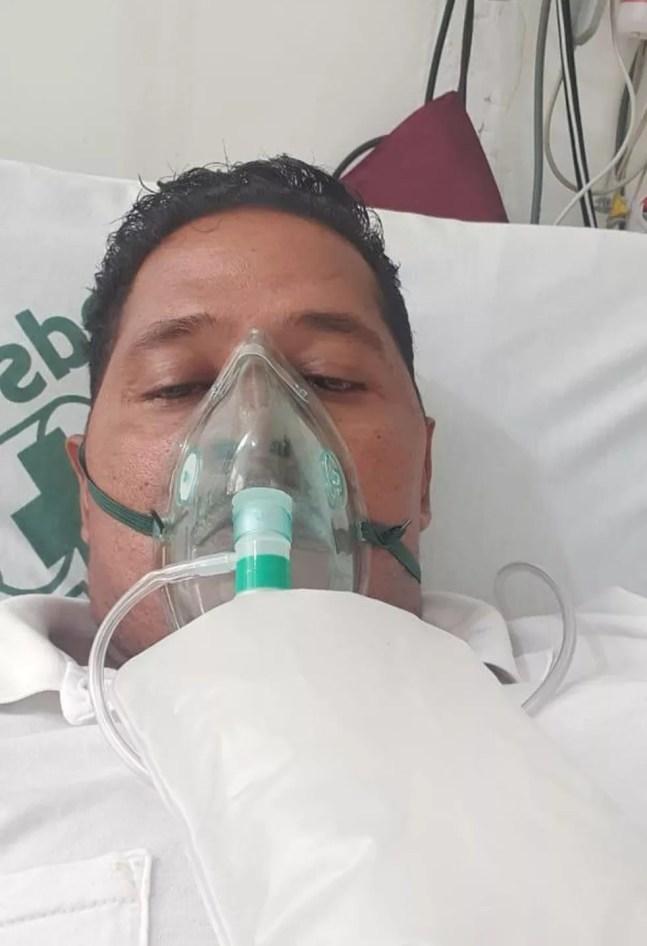 Enfermeiro ficou uma semana internado em Itanhaém, SP — Foto: Arquivo Pessoal