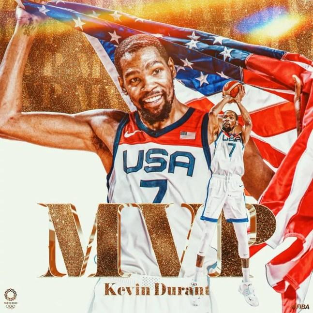 Kevin Durant é eleito o MVP dos Jogos Olímpicos — Foto: Reprodução
