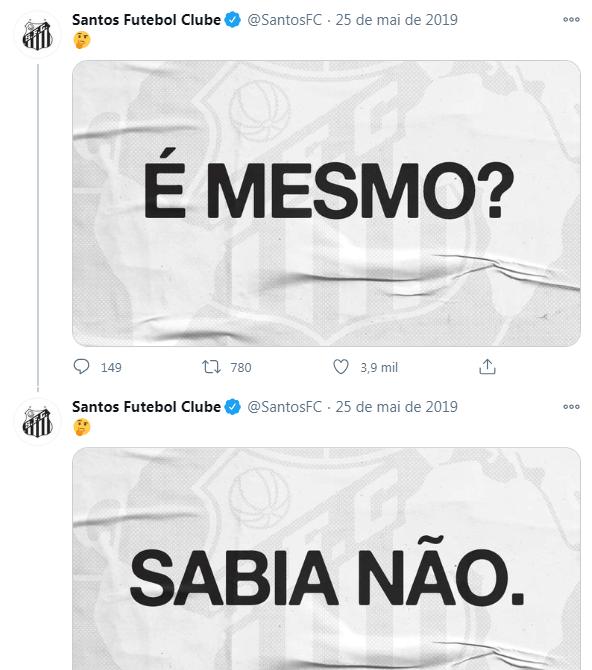 Santos usa meme de Marinho para anunciar contratação - Reprodução