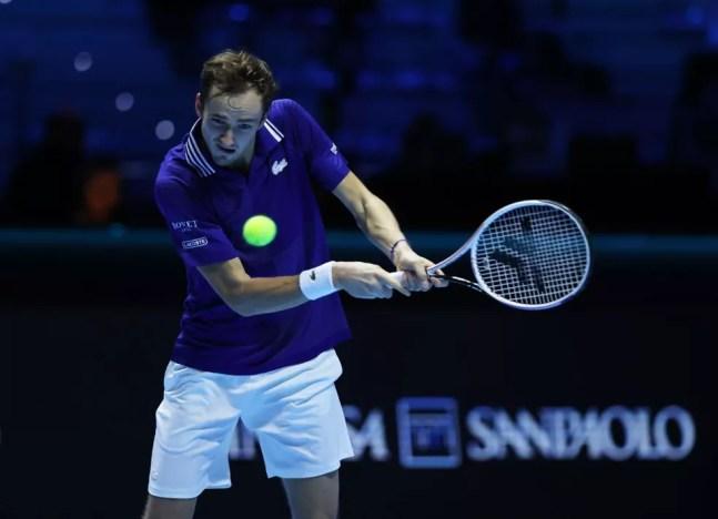 Atual campeão, Medvedev segue 100% no ATP Finals — Foto: Clive Brunskill/Getty Images