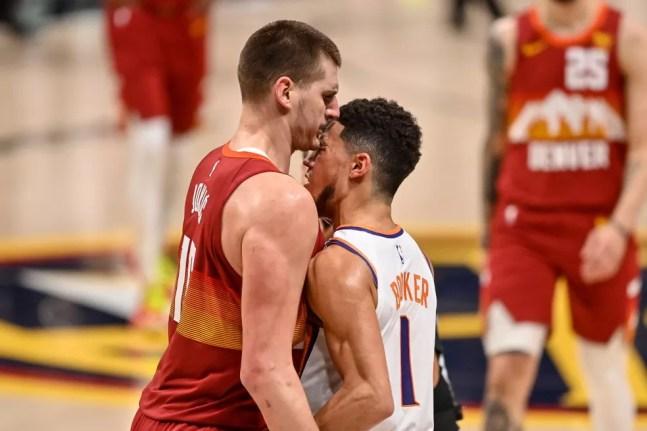 Jokic Denver Nuggets x Phoenix Suns NBA — Foto: Dustin Bradford/Getty Images
