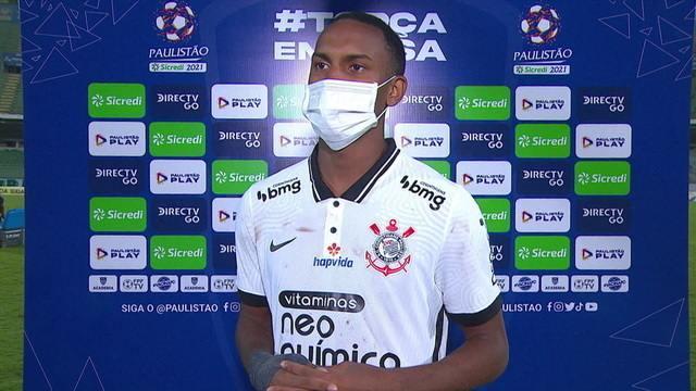 Cauê exalta vitória e primeiro gol pelo Corinthians