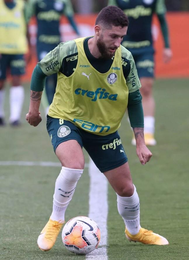Zé Rafael, do Palmeiras, na Academia de Futebol — Foto: Cesar Greco / Ag. Palmeiras
