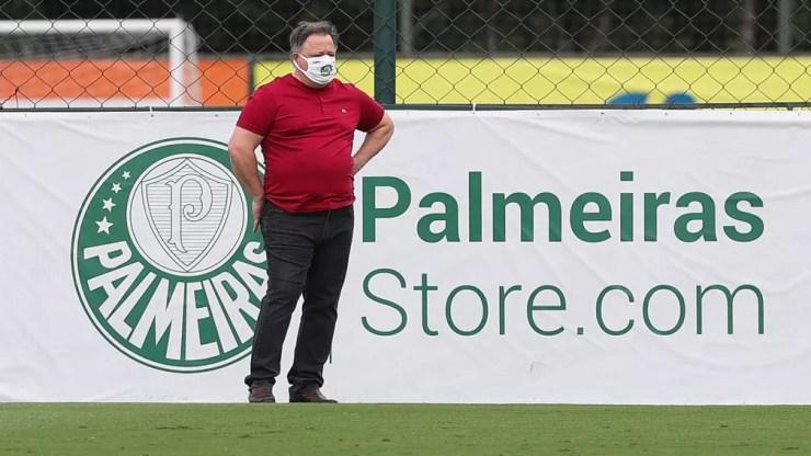 Anderson Barros, diretor do Palmeiras, na Academia de Futebol — Foto: Cesar Greco / Ag. Palmeiras