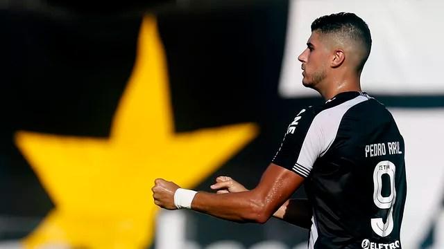 Pedro Raul em ação na vitória do Santos sobre o Botafogo