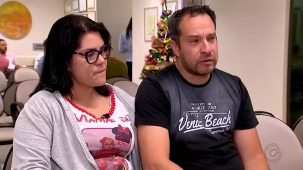 Pais de Beatriz Migliari estavam em busca de doadores de medula em Rio Preto (Foto: TV TEM/Reprodução)