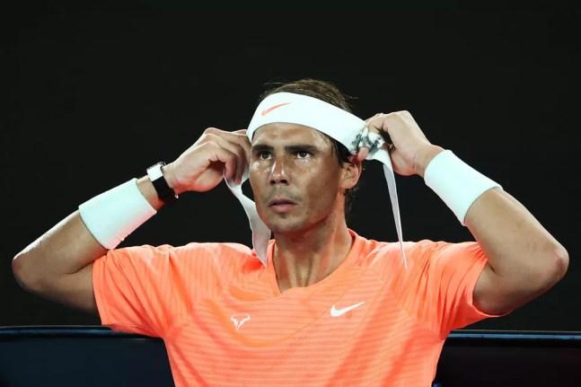Rafael Nadal nas quartas de final do Australian Open — Foto: Cameron Spencer /Getty Images
