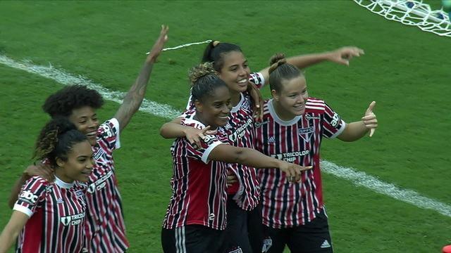 O gol de Santos 0 x 1 São Palo pelo Campeonato Paulista de futebol feminino