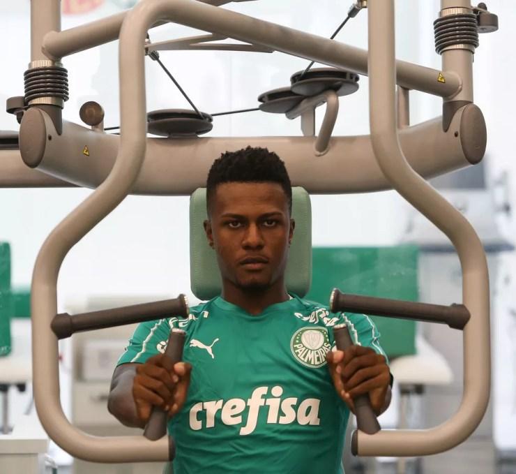 Pedrão, zagueiro do Palmeiras — Foto: César Greco / Ag. Palmeiras / Divulgação