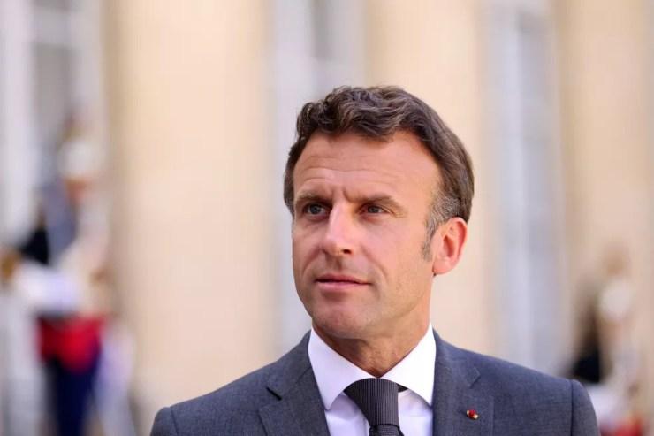 Presidente da França, Emmanuel Macron, em Paris, no dia 5 de julho de 2022 — Foto: Johanna Geron/REUTERS