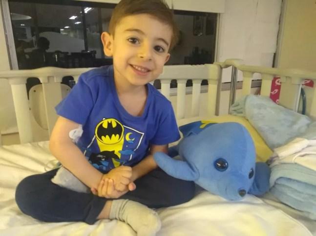 O menino Felipe dos Santos Rosin, de 5 anos, que aguarda na fila do transplante de órgãos. — Foto: Acervo pessoal 