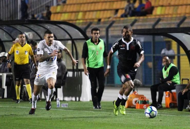 Santos só empatou com o Vasco no Pacaembu, estádio onde não tem conseguido bons resultados em 2018 — Foto: Carlos Gregório / Vasco
