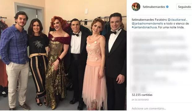 Post de Fátima Bernardes ao lado de Túlio Gadêlha (Foto: Reprodução/Instagram)