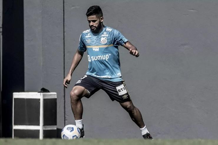 Felipe Jonatan em treino do Santos — Foto: Ivan Storti/Santos FC