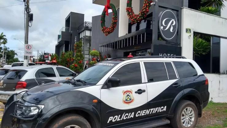 Polícia cumpre mandados em hotel de luxo em Araguaína — Foto: AF Notícias/Divulgação
