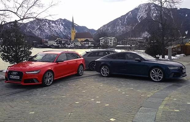 Audi RS 6 Performance (esq.) e RS 7 Performance (dir.) (Foto: Peter Fussy/G1)