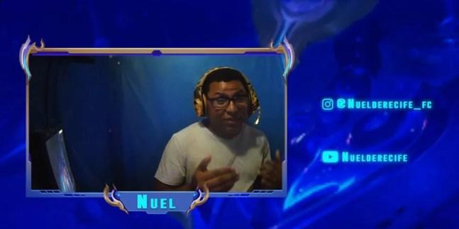 Nuel, streamer banido por seu filho ter aparecido na live — Foto: Reprodução/YouTube